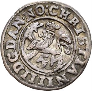 CHRISTIAN IV 1588-1648, CHRISTIANIA, 4 skilling 1642. Buklet/creased. S.43