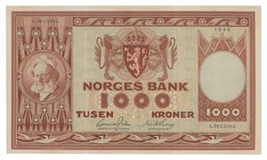 1000 kroner 1949. A0615885