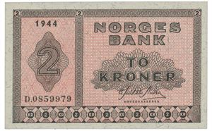 2 kroner 1944. D.0859979