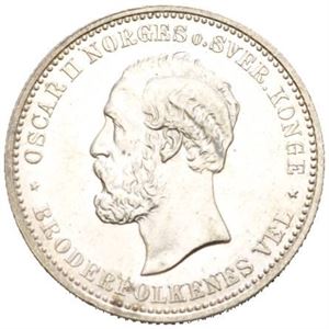 2 kroner 1892. Ex. Oslo Mynthandel a/s nr.61 29/11-2008 nr.472