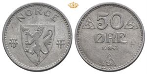 50 øre 1943 Zink.