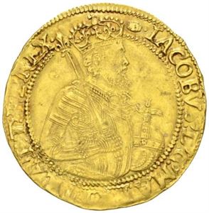 James I 1603-1625, unite, second coinage (1615-1616).