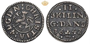 2 skilling 1642, kopi utført av H. Rui 1930