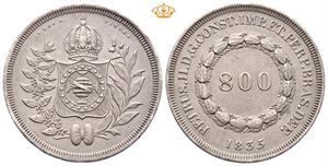 Brazil. Pedro II, 800 reis 1835