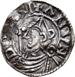 Anund Jakob ca.1022-1050, penning, Sigtuna (Dormod on Sithu). (1,29 g). RR. Svakt buklet/slightly creased