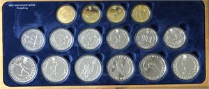 Komplett sett OL Lillehammer 1994 (4 gull- og 12 sølvmynter)