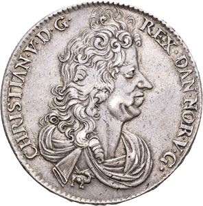 CHRISTIAN V 1670-1699, KONGSBERG Speciedaler 1694. "Hæc boreas…". S.14