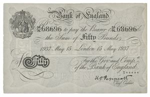 50 pounds London 15.mai 1937. No.68696