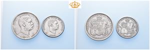 Kalakaua, 1/2- og 1/4 dollar 1883