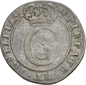 CHRISTIAN V 1670-1699, CHRISTIANIA 1 mark 1675. S.17