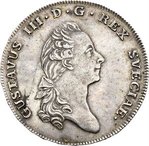 GUSTAV III 1771-1792, Riksdaler 1780