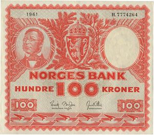 100 kroner 1961. H7774264
