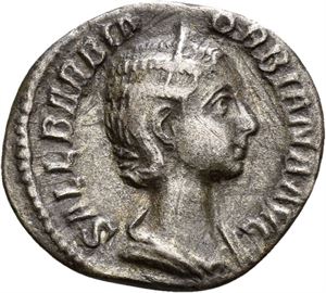 ORBIANA (g.m. Severus Alexander), denarius, Roma 225 e.Kr. R: Concordia sittende mot venstre