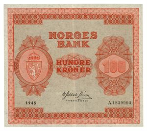 100 kroner 1945. A1839993