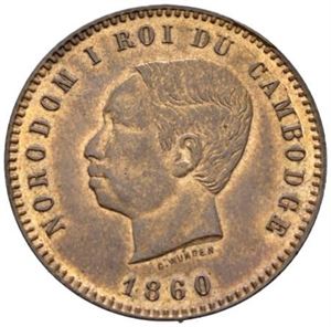 Norodom I, 10 centimes 1860