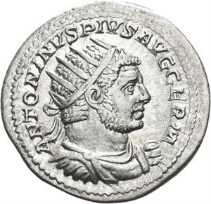 CARACALLA 198-217, antoninian, Roma 216 e.Kr. R: Venus stående mot venstre