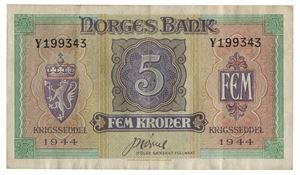 5 kroner 1944. Y199343