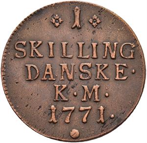 1 skilling 1771, renset