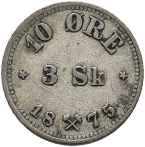 10 øre/3 skilling 1875