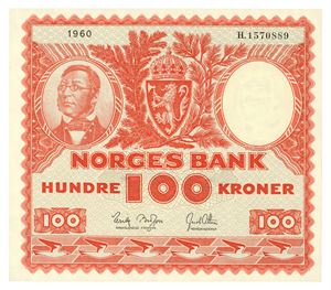 100 kroner 1960. H1570889
