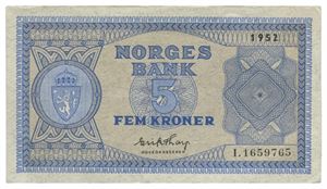 5 kroner 1951. I1659765