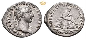 Trajan, 98-117 e.Kr. AR denarius (2,71 g)