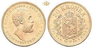 Norway. 20 kroner 1886