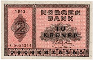 2 kroner 1943. C5054214