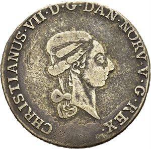 CHRISTIAN VII 1766-1808, KONGSBERG. 1/3 speciedaler 1796. S.6