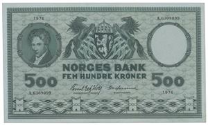 500 kroner 1976. A.6309099.