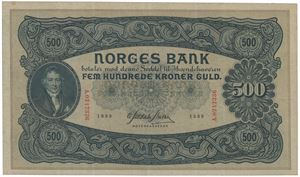 500 kroner 1939. A.0242336.