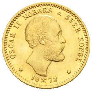 Oscar II, 10 kroner 1877.