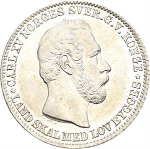 CARL XV 1859-1872, KONGSBERG. 24 skilling 1865