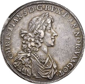 CHRISTIAN V 1670-1699, CHRISTIANIA Speciedaler 1674. S.13