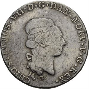 CHRISTIAN VII 1766-1808, Speciedaler 1795. Liten kantskade og små riper på revers/minor edge nick and minor scratches on reverse. S.3