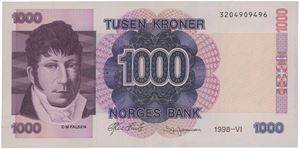1000 kroner 1998. 3204909496.