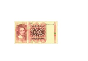 100 kroner 1979. HG0094662. Erstatningsseddel/replacement note