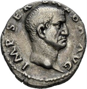 Galba 68-69, denarius, Roma. R: Innskrift innenfor eikekrans