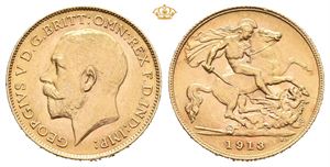 George V, 1/2 sovereign 1913