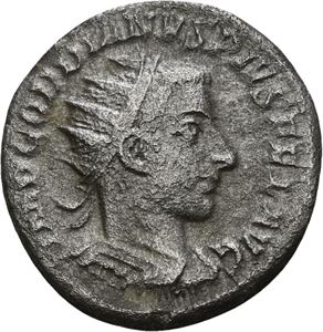 GORDIAN III 238-244, antoninian, Antiokia? 243-244 e.Kr. R: Fortuna sittende mot venstre