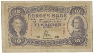 10 kroner 1913 D 5025126. S.