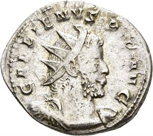 GALLIENUS 253-268, antoninian, Køln 257 e.Kr. R: Cippus