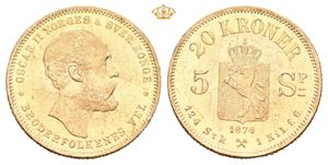 20 kroner/5 species 1874