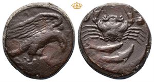 SICILY, Akragas. Circa 416-406 BC. Æ hexas (18 mm, 7,90 g).