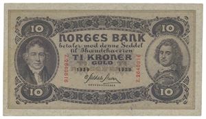 10 kroner 1939. Z2640816