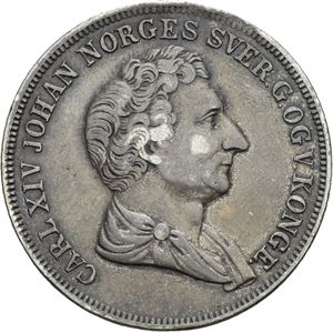 CARL XIV JOHAN 1818-1844. KONGSBERG. 1/2 speciedaler 1844