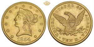10 Dollars 1854