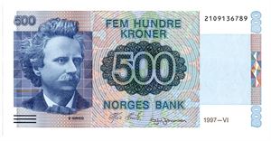 500 kroner 1997. 2109136789