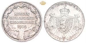 2 kroner 1906. Kantmerker/edge marks