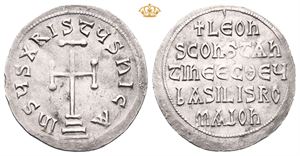 Leo V the Armenian, with Constantine, AD 813-820. AR miliaresion (2,00 g)